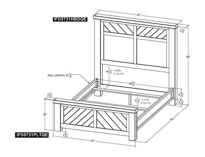 Dutton Bed - Barewood