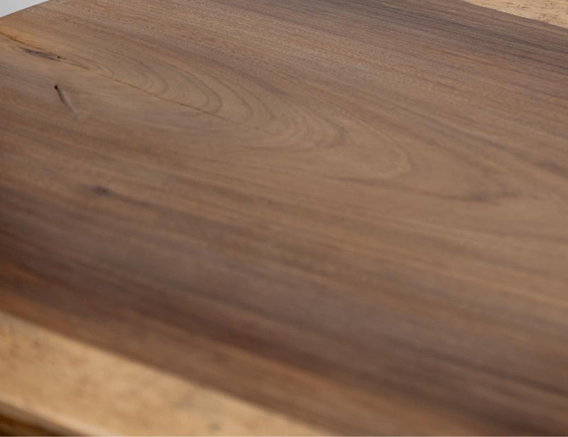 Natural Parota Live-Edge Dining Table - top detail