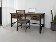 Loft Brown Desk styled