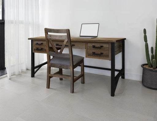 Loft Brown Desk styled