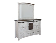 Pueblo White dresser with matching mirror
