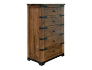 Parota 5-Drawer Chest - parota top, mango case, butterfly joints
