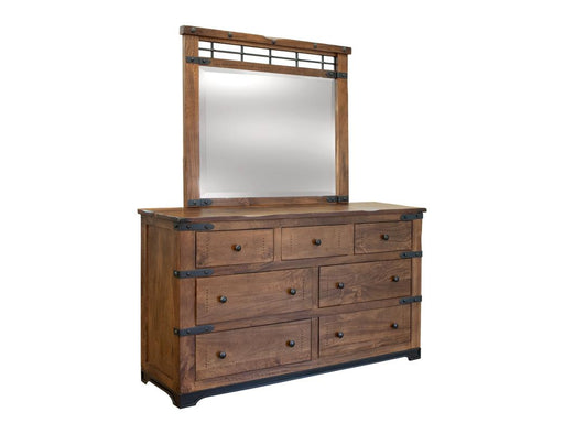 Parota Mirror above matching dresser