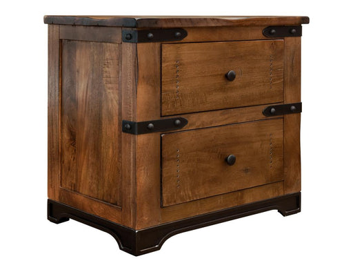 Parota 2-Drawer Nightstand - parota top, mango case