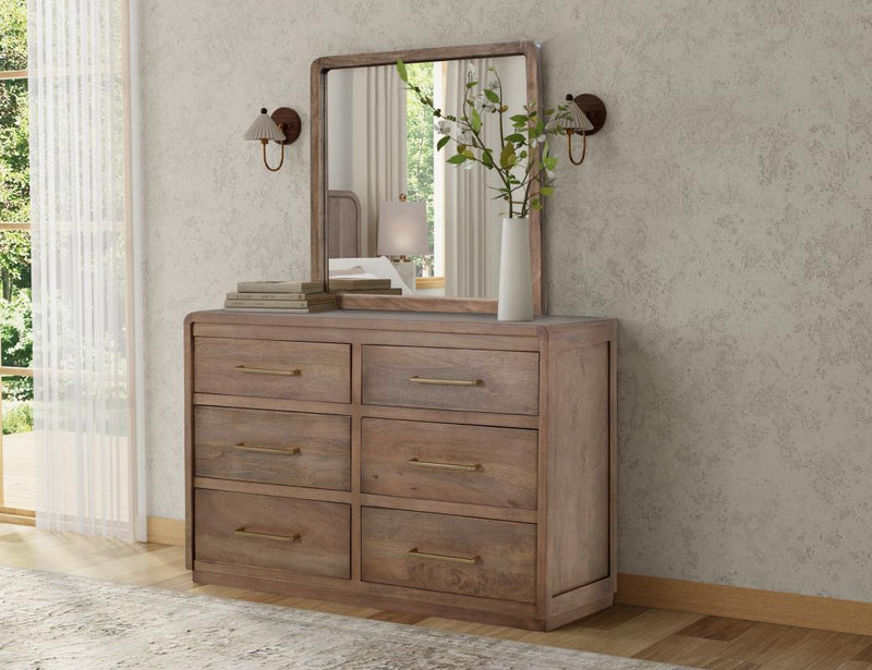 Mezquite Panel Mirror with dresser styled