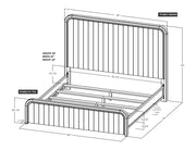 Mezquite Panel Bed King dimension diagram