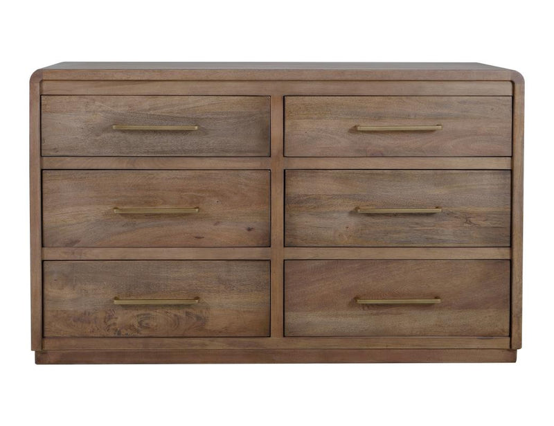 Mezquite 6 Drawer Panel Dresser angle