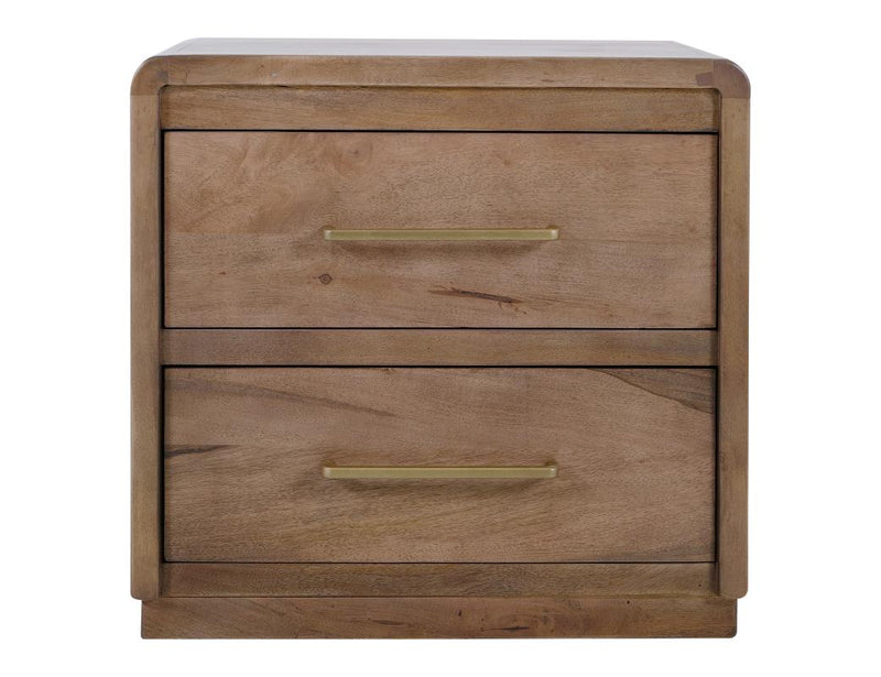 Mezquite 2 Drawer Panel Nightstand angle