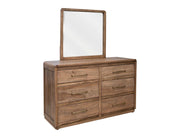 Mezquite 6 Drawer Panel Dresser with mirror