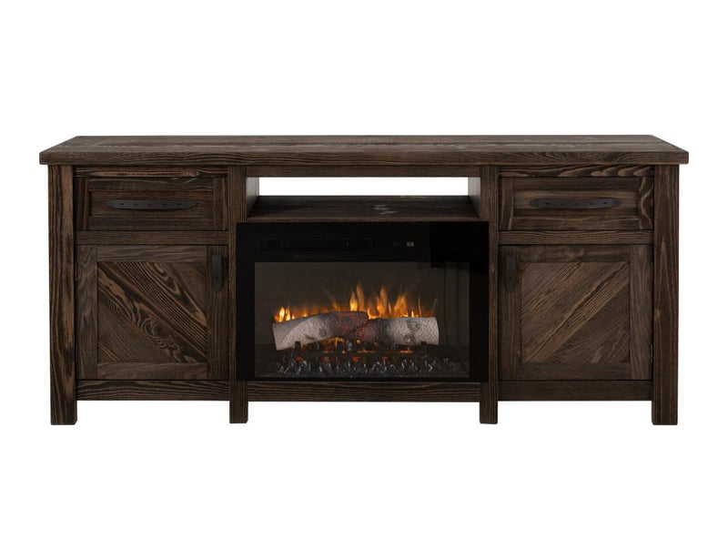 Dutton Fireplace TV Console - Barewood