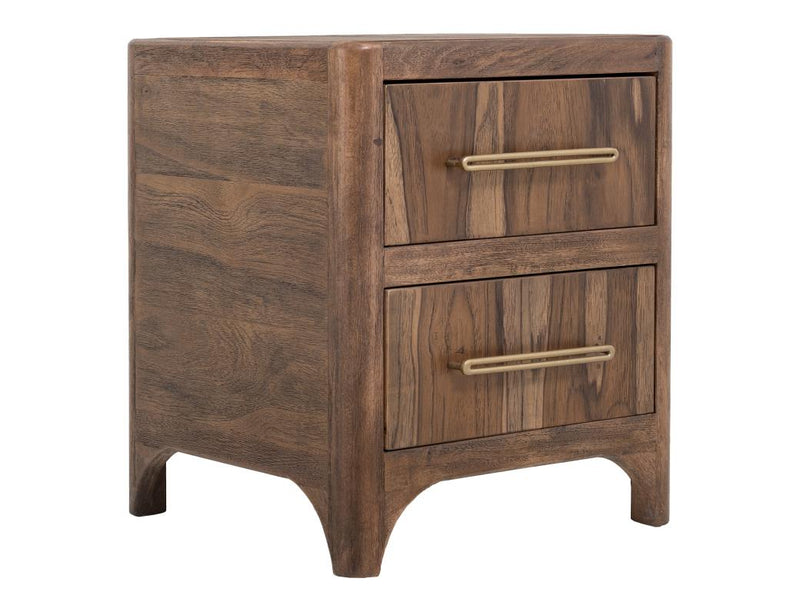 Praga 2 Drawer Nightstand - Barewood