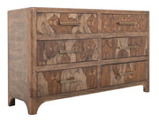 Praga 6 Drawer Dresser - Barewood