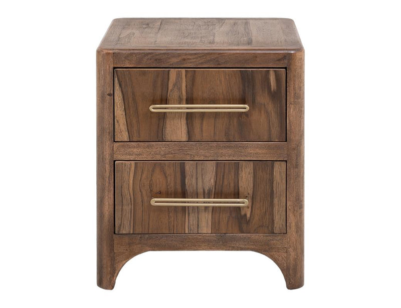Praga 2 Drawer Nightstand - Barewood
