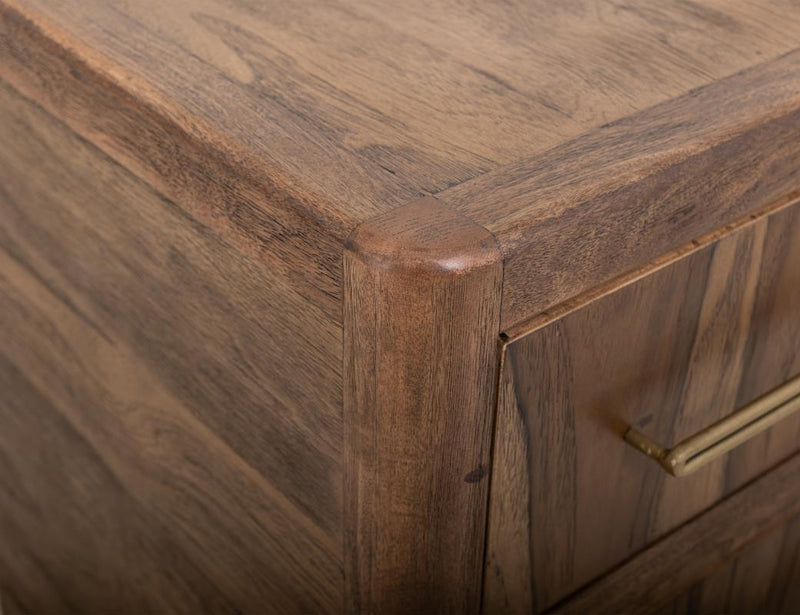 Praga 2 Drawer Nightstand - Barewood