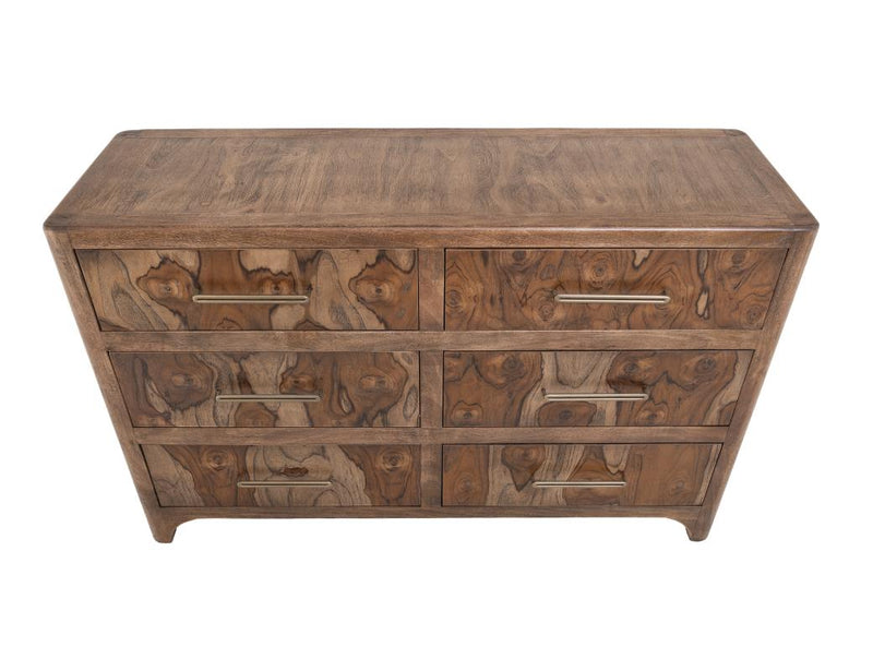 Praga 6 Drawer Dresser - Barewood
