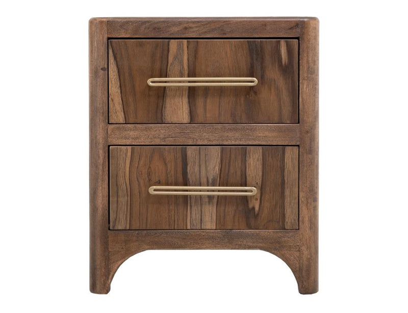 Praga 2 Drawer Nightstand - Barewood