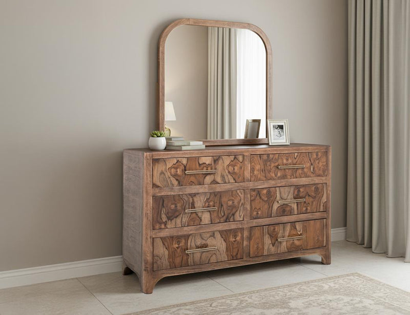 Praga 6 Drawer Dresser - Barewood