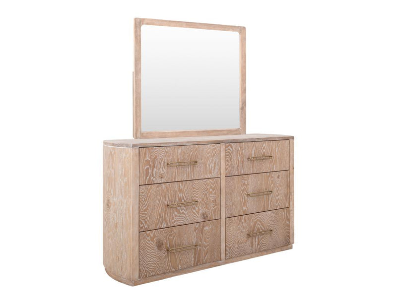 Balam White Mirror above its matching dresser