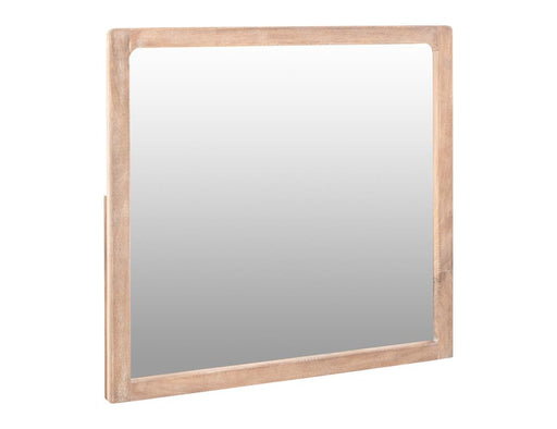 Balam White Mirror, rectangular solid mango frame in soft white