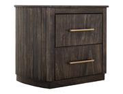 Dark Mezquite 2 Drawer Nightstand detail