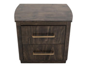 Dark Mezquite 2 Drawer Nightstand angle