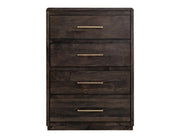 Dark Mezquite 5 Drawer Panel Chest