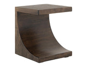 Dark Mezquite Chairside Table angle