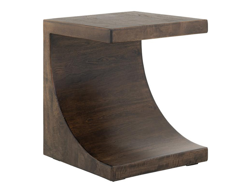 Dark Mezquite Chairside Table angle