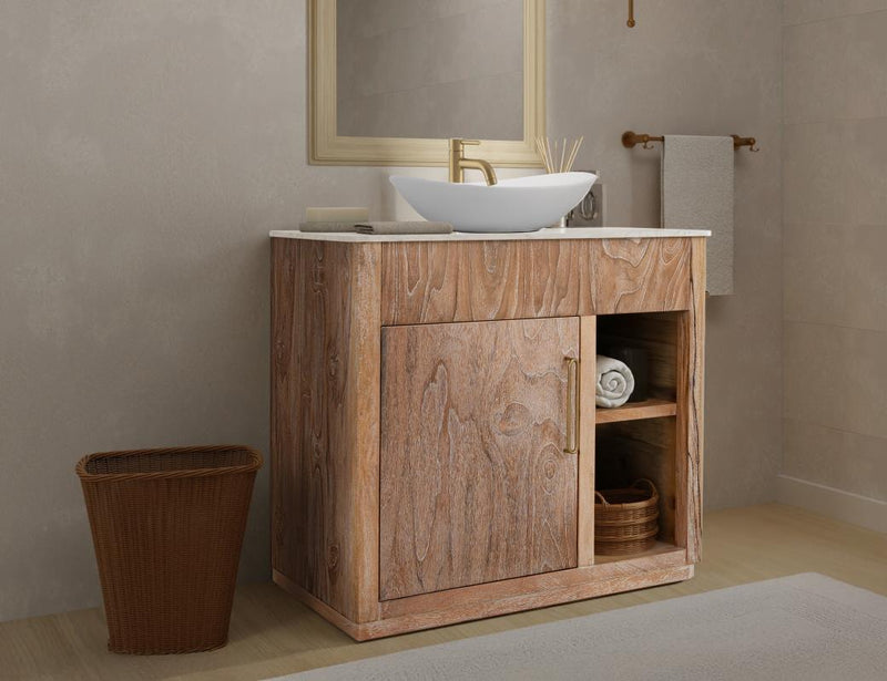 Balam White vanity bathroom scene