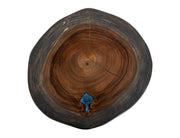 Slab top view with blue epoxy