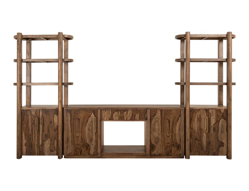 Balam Brown wall unit with two piers