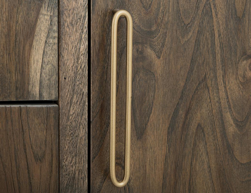 Balam Black Buffet wood grain detail