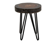 Parota Epoxy orange live-edge chairside table