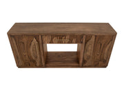 Balam Brown 70 inch TV stand side angle