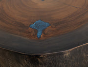 Blue epoxy inlay detail