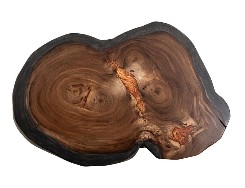 Slab top view with orange epoxy
