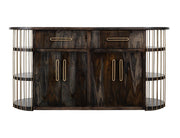 Balam Black kitchen island front view
