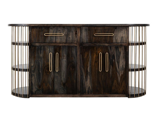 Balam Black kitchen island front view