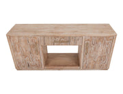 Balam White 70 inch TV stand angled view