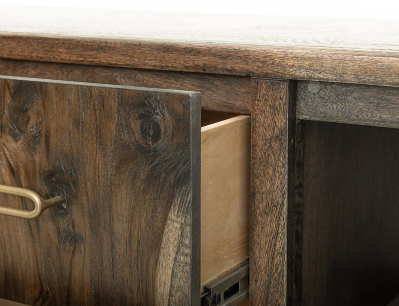 Balam Black Buffet styled in a dining room