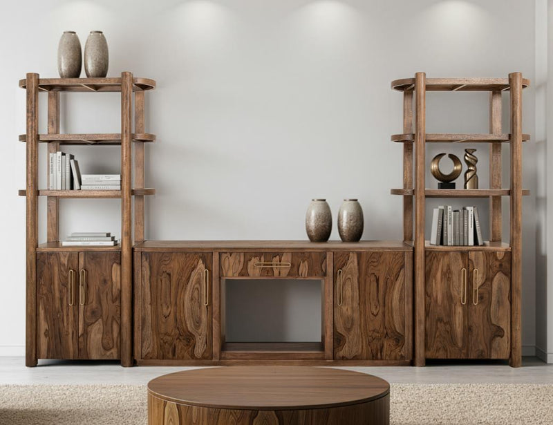Balam Brown wall unit room scene
