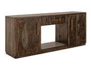 Balam Black 70 inch TV stand angled view