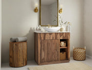 Balam Brown vanity bathroom scene