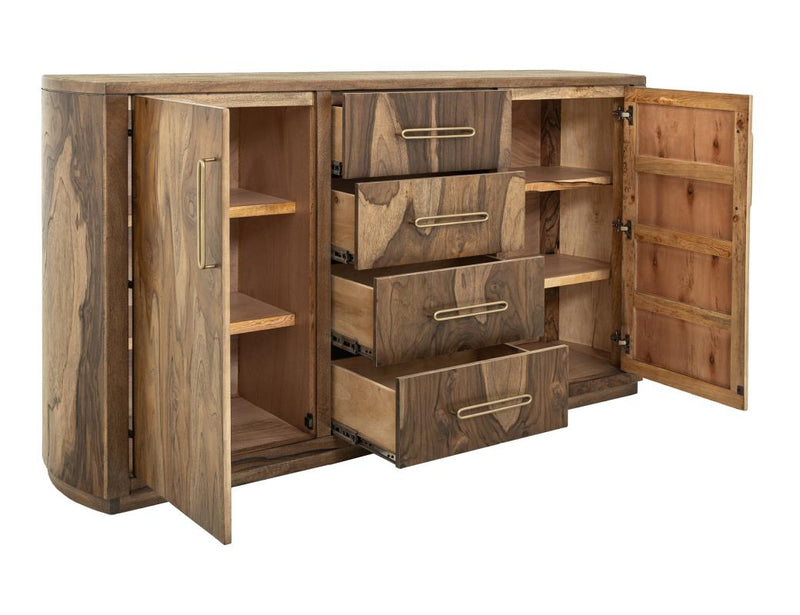 Balam Brown Buffet drawer detail