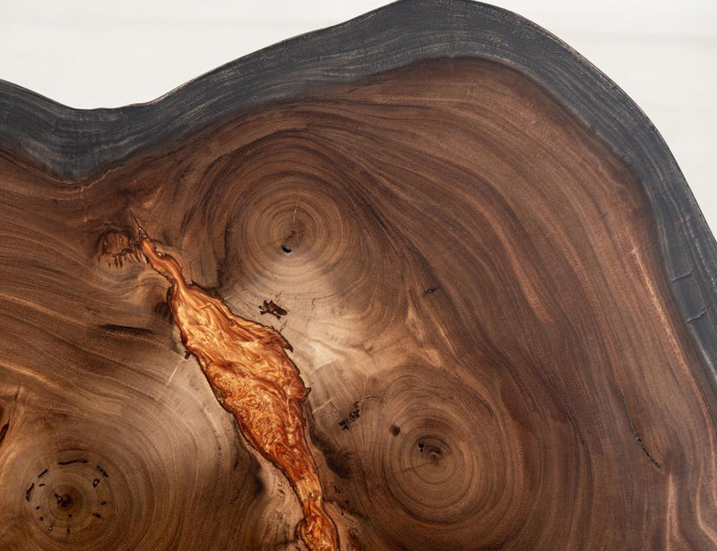 Orange epoxy inlay detail