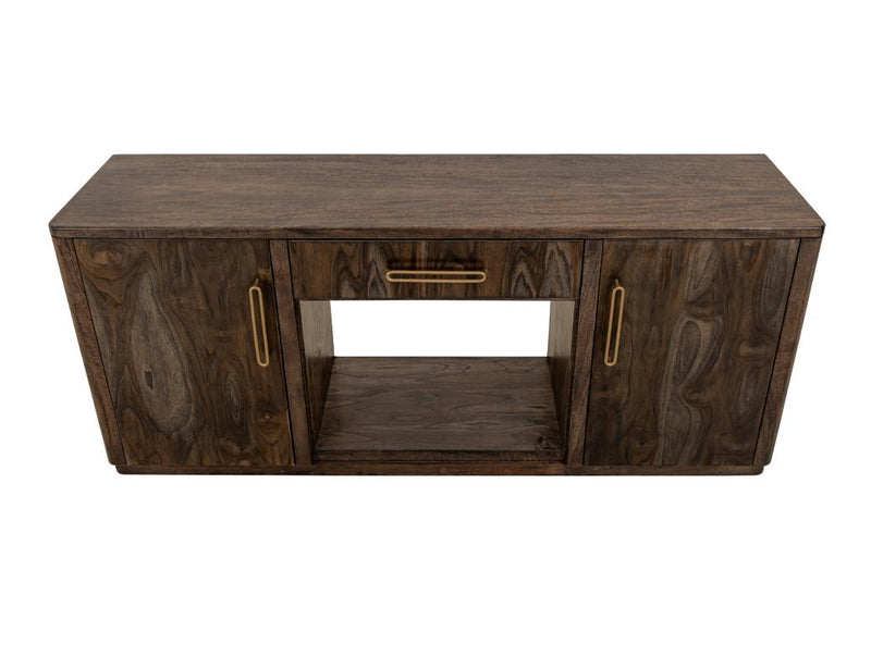 Balam Black 70 inch TV stand side angle