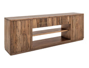 Balam Brown 80 inch TV stand angled view