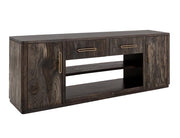 Balam Black 80 inch TV stand side view