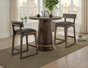 Balam Black bistro table room scene with stools