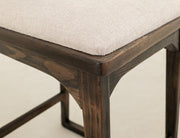 Balam Black Bar Stool, oatmeal seat